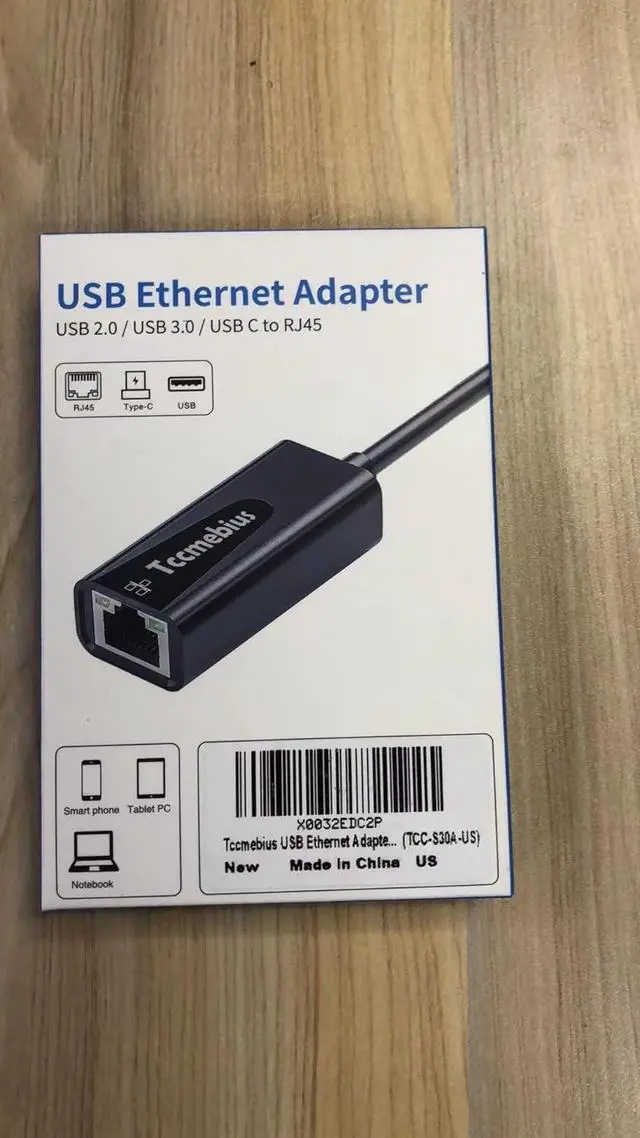Alt view image 7 of 7 - USB Ethernet Adapter, USB 3.0 to 10/100/1000 Gigabit Ethernet LAN Network Adapter Compatible with Nintendo, MacBook, Surface Pro, Notebook PC with Windows7/8/10, XP, Vista, Mac (TCC-S30A)