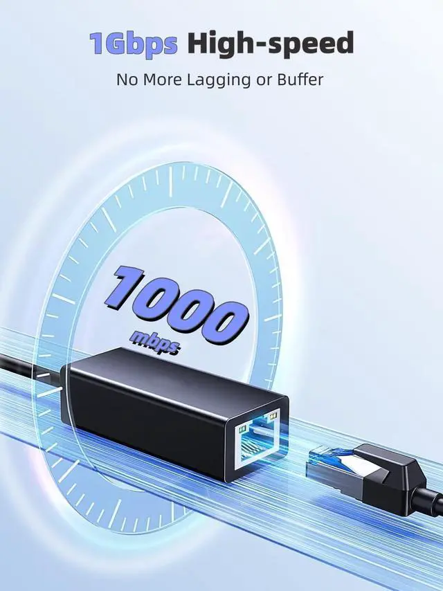 Alt view image 2 of 7 - USB 3.0 to Ethernet Adapter, Driver Free to 10/100/1000 Gigabit Ethernet LAN Network, Aluminum Portable USB-A Compatible for MacBook,Surface,Windows,Vista,Mac,Linux,and More