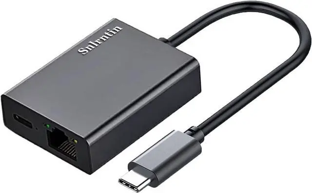 Main image of USB C to RJ45 Network Adapter for Google TV, Chromecast, Laptop, Black