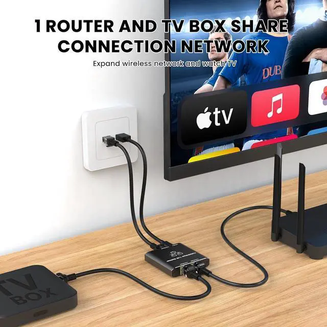 Alt view image 7 of 7 - Ethernet Splitter 1 to 2, High Speed Gigabit 1000Mbps, LAN Network Splitter with USB Power Cable, Gigabit RJ45 Internet Ethernet Splitter for Cat 5/5e/6/7/8 Cable [2 Devices Networked Simultaneously]