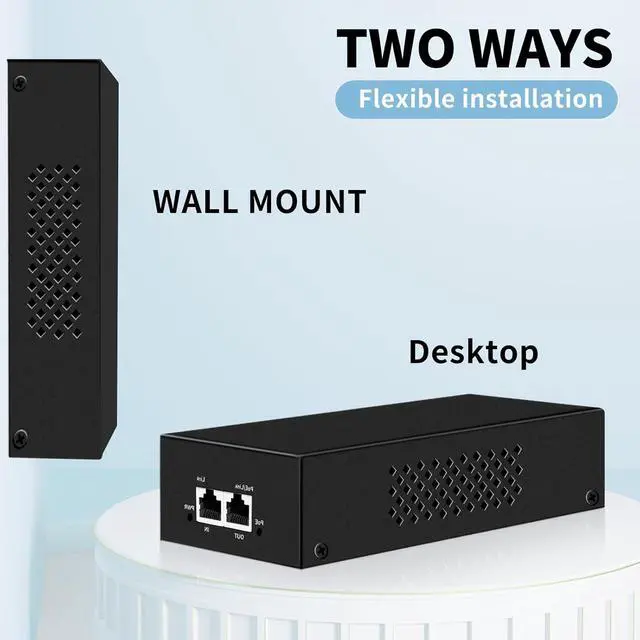 Alt view image 5 of 7 - PoE Injector Up to 90w Power Supply, 2.5 Gigabit PoE Adapter for IP Cameras and VoIP Phones Network Distance Up to 328 ft. PoE Power Supply IEEE 802.3af Compliant Plug & Play Desktop UL Certified