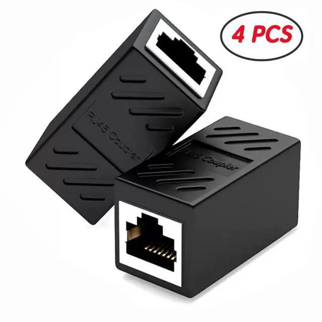 Alt view image 2 of 6 - RJ45 Ethernet Coupler, Aoiutrn 4 Pack RJ45 LAN Internet Female to Female Network Extender Connector 10Gbps Extension Adapter for Cat5,Cat5e,Cat6,Cat7,Cat8 (RJ45)