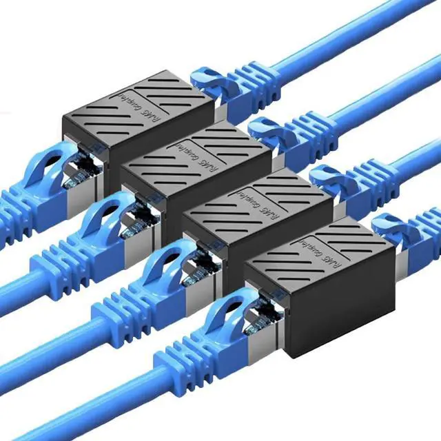 Main image of RJ45 Ethernet Coupler, Aoiutrn 4 Pack RJ45 LAN Internet Female to Female Network Extender Connector 10Gbps Extension Adapter for Cat5,Cat5e,Cat6,Cat7,Cat8 (RJ45)