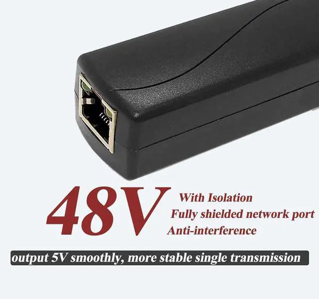 Alt view image 5 of 7 - 2.5G Type C PoE Splitter 5V/3A, 48V PoE to USB-C 5V/3A 15W Output, 2.5Gbps Ethernet Comply IEEE802.3af/at, Plug and Play for Smart Home