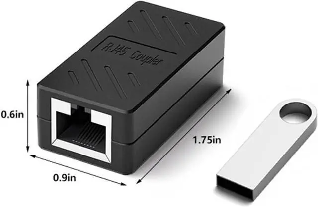 Alt view image 7 of 7 - Dingsun RJ45 Coupler, Ethernet Extender Female to Female Ethernet Coupler for Cat7/ Cat6/ Cat5/ Cat5e(30Pack, Black)