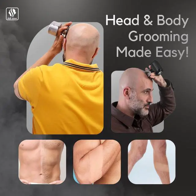 Alt view image 5 of 7 - Skull Shaver Pitbull Silver PRO: Electric Head Shaver for Men, Wet & Dry Bald Head Shaver with Ergonomic Design - Perfect Grooming for Men