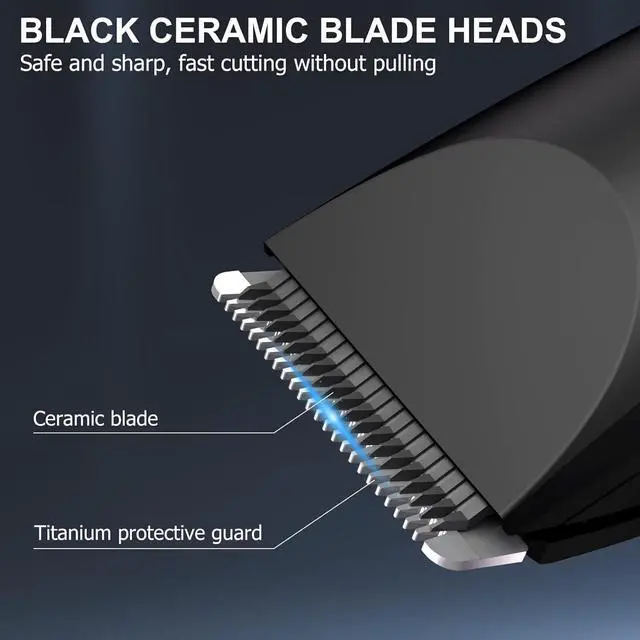 Alt view image 3 of 7 - OLOV Electric Body Hair Trimmer - Groin Trimmer for Men - Bikini Trimmer Women - Wet/Dry Shaver Groomer, Replaceable Ceramic Blade Heads, USB Recharge Dock, Waterproof Hygiene Razor,Black
