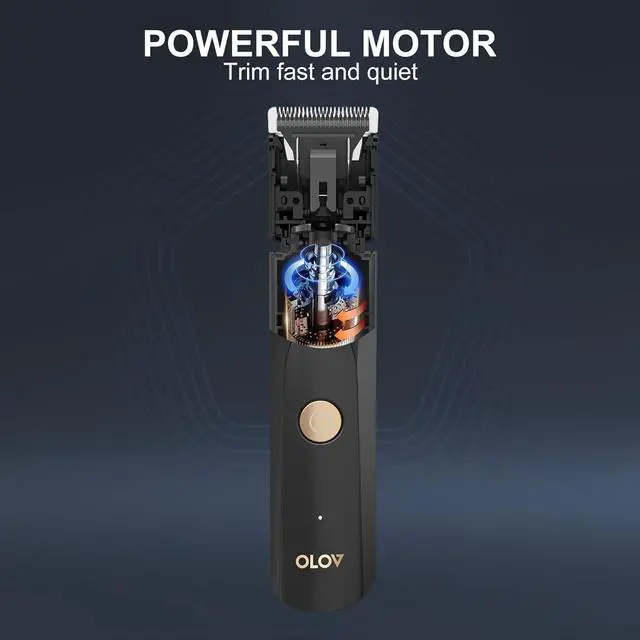 Alt view image 4 of 7 - OLOV Electric Body Hair Trimmer - Groin Trimmer for Men - Bikini Trimmer Women - Wet/Dry Shaver Groomer, Replaceable Ceramic Blade Heads, USB Recharge Dock, Waterproof Hygiene Razor,Black