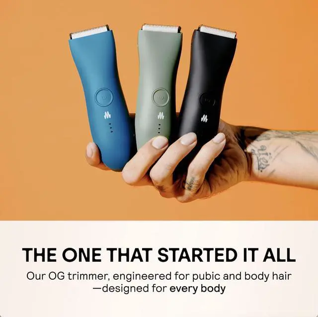 Alt view image 6 of 6 - MERIDIAN The Trimmer Original - Body Hair Trimmer for Men, Electric Shaver for Pubic Hair, Chest, Legs & Bikini, Waterproof & Rechargeable, Ocean