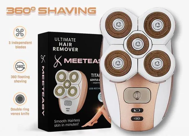 Alt view image 4 of 7 - Electric Leg Shaver for Women - Rechargeable Painless Lady Razor for Leg Face Lips Body Underarms Armpit - Female Cordless Bikini Trimmer