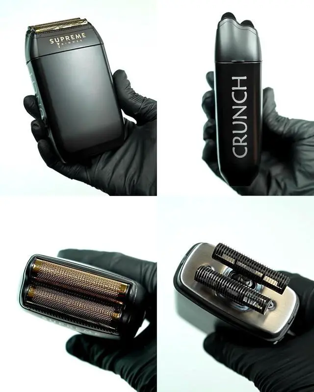 Alt view image 5 of 7 - Supreme Trimmer Crunch Electric Razor for Men | 150 Minute Runtime, Waterproof Wet/Dry Men's Electric Corded/Cordless Double Foil Shaver for Stubble | STF602
