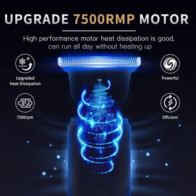 Alt view image 2 of 7 - Ufree Professional Beard Trimmer for Men, Zero Gapped T-Blade Hair Clipper & Mustache Trimmer Kit with LCD Display, Precision Edgers for Haircut & Grooming, Barber-Grade Electric Shaver, Gifts for Men