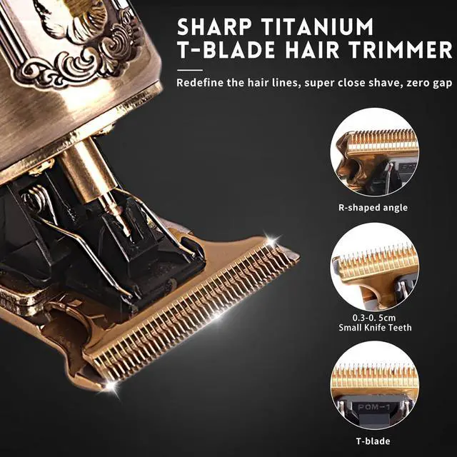 Alt view image 3 of 7 - Ufree Professional Beard Trimmer for Men, Zero Gapped T-Blade Hair Clipper & Mustache Trimmer Kit with LCD Display, Precision Edgers for Haircut & Grooming, Barber-Grade Electric Shaver, Gifts for Men