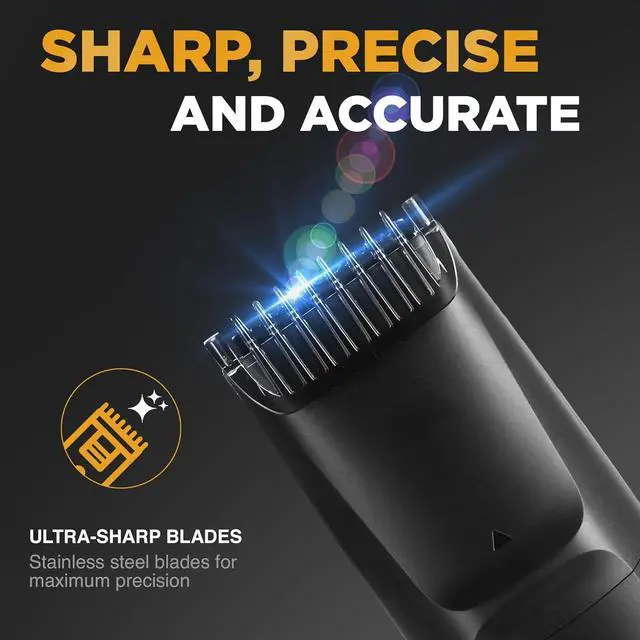 Alt view image 2 of 7 - Bell+Howell Vacutrim Professional Beard Trimmer for Men with Vacuum - Electric Cordless Rechargeable Beard Shaver Mens Trimmer, 20 Settings, As Seen on TV
