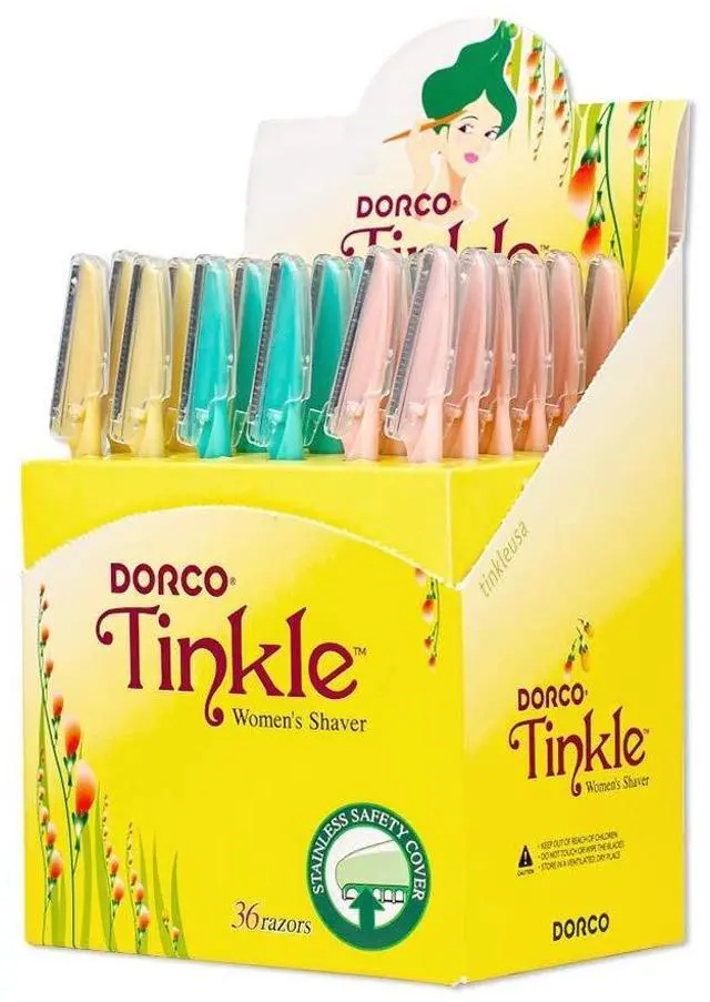 Main image of Tinkle Women's Shaver Razors, Pack of 36 | Dermaplaning Razor Tool | Skincare Party Favors Beauty Holiday Stocking Stuffers Gift