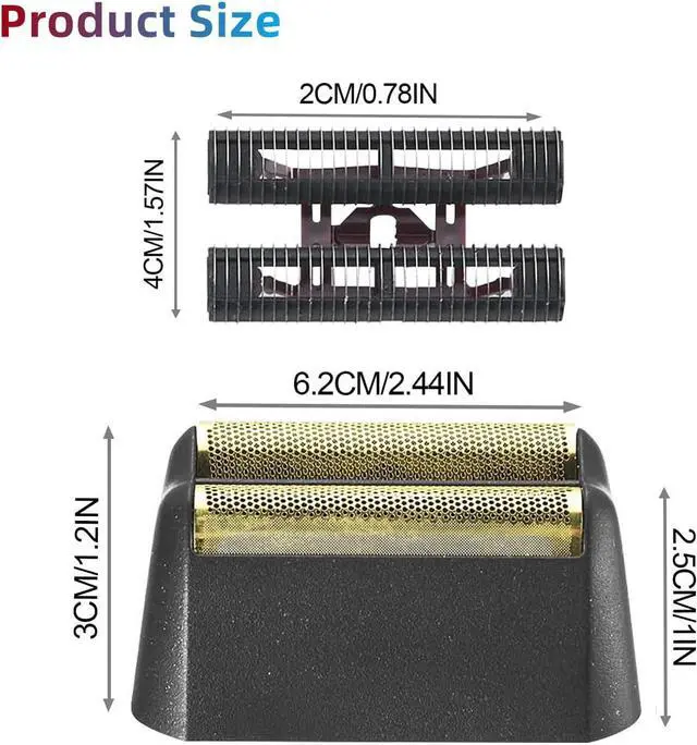 Alt view image 5 of 7 - Professional 5 Star Series Finale Shaver Replacement Foil and Cutter Bar Assembly Compatible with wahl Foil Heads 7031-100/7043-100,Fit for #8061 8164 Shaver (Black 3 Pack)