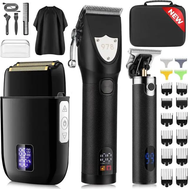 Main image of Suttik Professional Hair Clipper Set for Men, Barber Kit Clipper and Trimmer Set, Electric Foil Shavers for Men with Travel Case