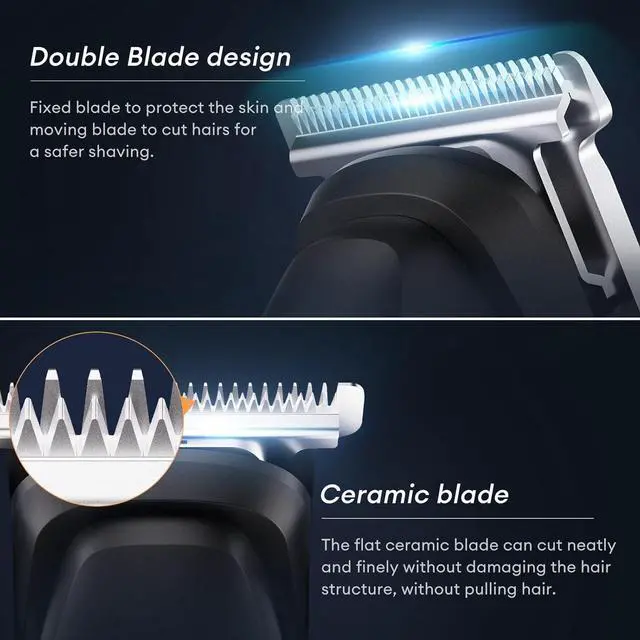 Alt view image 6 of 7 - Manscape Body Hair Trimmer for Men, 3-in-1 Body Groomer for Men, Men's Groin & Pubic Hair Trimmer, Wet/Dry Cordless Waterproof Male Hygiene Razor, Men's Gift (Gray)