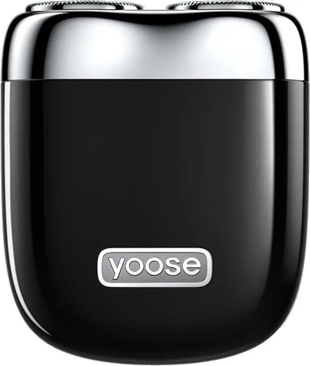 Main image of yoose Mini Electric Shaver, Alloy Portable Travel Shavers, Cordless Shaving, USB-C Rechargeable Electric Razor for Men, Dry Shave, IPX7 Waterproof, Detachable Head, Easy Cleaning, Black