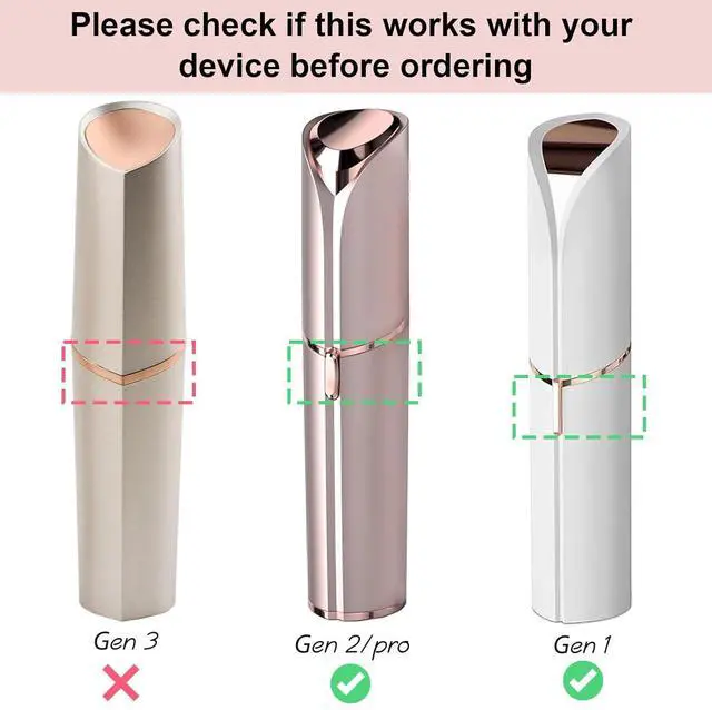 Alt view image 2 of 7 - Replacement Heads for Flawless Facial Hair Remover, Replacement Blades for Finishing Touch Flawless Hair Removal Gen 2