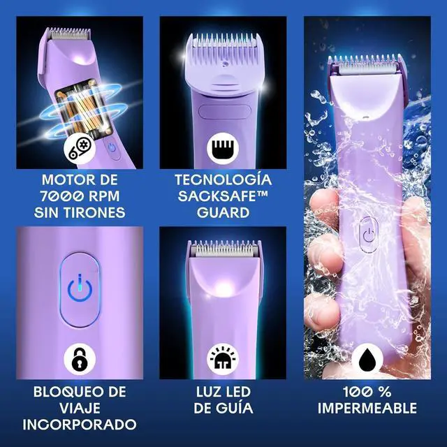 Alt view image 7 of 7 - BALLS V3 The Archibald - Body and Bikini Trimmer Women - Wet/Dry, No Cuts, 100% Waterproof, Cordless - Pubic Hair Trimmer for Women and Men with Replaceable Blades