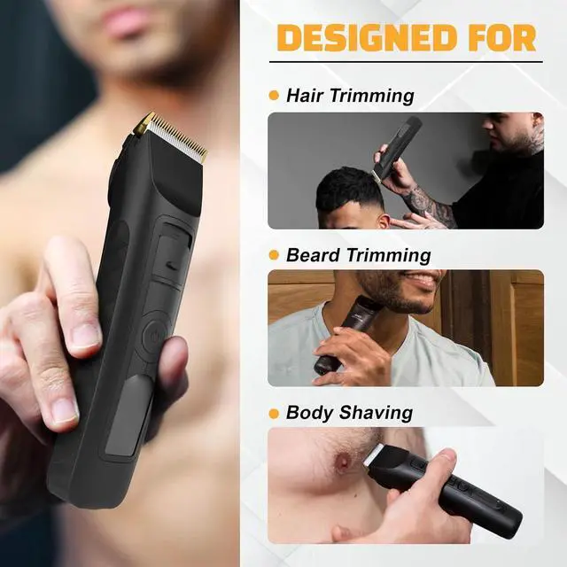 Alt view image 7 of 7 - Brio Beardscape V2 Beard Trimmer for Men Professional with Low Friction Ceramic Blade, Cordless Professional Hair Trimmer for Barbers with 4 Hrs of Long Battery Timing, Ideal for Beard & Body (Black)