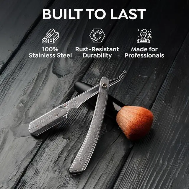 Alt view image 4 of 7 - Parker SRX Straight Razor  All Stainless Steel Barber Razor with Clip-Type Blade Holder for Disposable Blades  Ideal for Precision Wet Shaving at Home or Barbershop  Iconic Brand