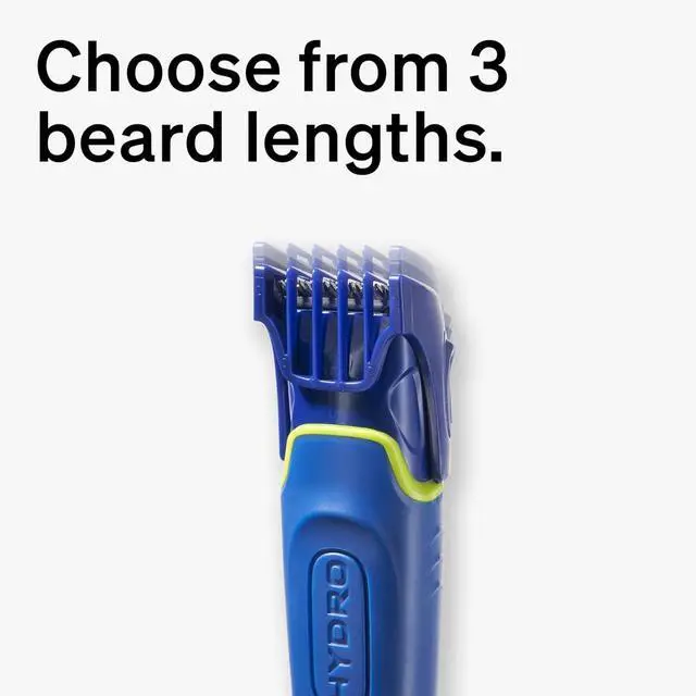 Alt view image 4 of 5 - Schick Hydro Groomer  Beard Trimmer for Men, Beard Groomer with 5 Razor Blades, Blue