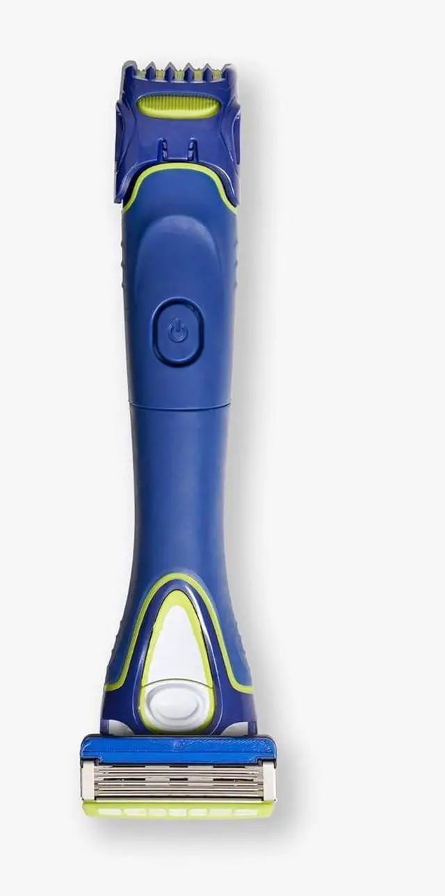 Alt view image 5 of 5 - Schick Hydro Groomer  Beard Trimmer for Men, Beard Groomer with 5 Razor Blades, Blue