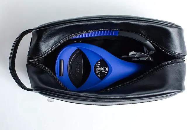 Alt view image 3 of 3 - baKblade Leather Travel Bag, Compatible with 2.0 Elite Back Shaver & Bodblade (Shavers are Sold Separately)
