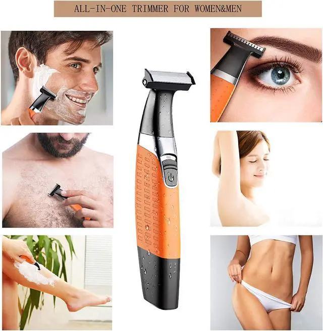 Alt view image 6 of 7 - Electric Razor, Beard Trimmer Men, Waterproof Beard Grooming,Cordless USB Rechargeable Body Groomer and Hair Remover for Eyebrow, Beard Facial& Body Hair for Men and Women