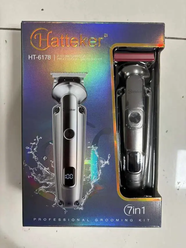 Alt view image 7 of 7 - Hatteker Beard Trimmer for Men, Waterproof Hair Trimmer Electric Razor, Cordless Hair Clippers Shavers for Men, Shaving Kit for Nose Mustache Body Facial, Beard Grooming Kit Fathers Gifts for Dad