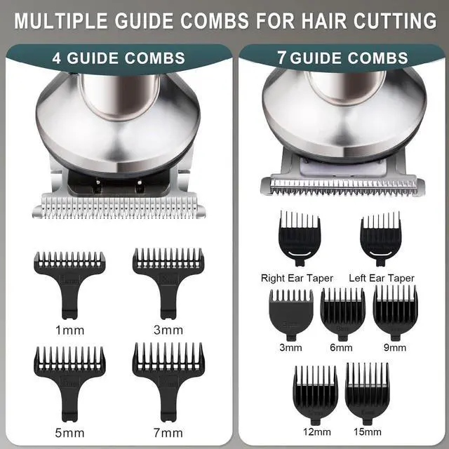 Alt view image 6 of 7 - Hatteker Beard Trimmer for Men, Waterproof Hair Trimmer Electric Razor, Cordless Hair Clippers Shavers for Men, Shaving Kit for Nose Mustache Body Facial, Beard Grooming Kit Fathers Gifts for Dad