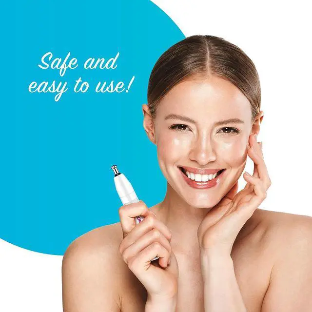 Alt view image 5 of 7 - Conair Ear and Nose Hair Trimmer for Women, Cordless Battery-Powered, Patent 360 Bevel Blade for No Pull, No Snag Trimming Experience, True Glow by Conair