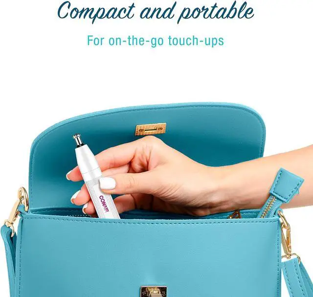 Alt view image 6 of 7 - Conair Ear and Nose Hair Trimmer for Women, Cordless Battery-Powered, Patent 360 Bevel Blade for No Pull, No Snag Trimming Experience, True Glow by Conair