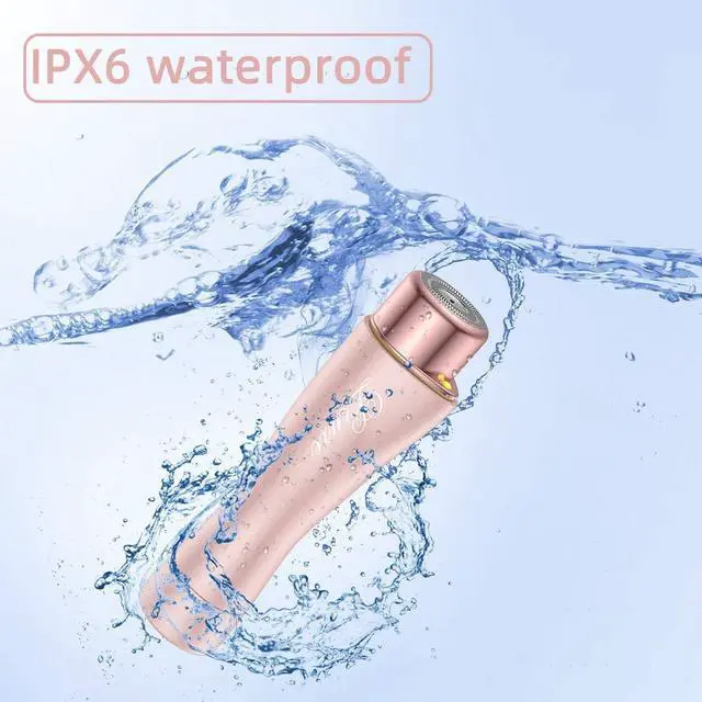 Alt view image 7 of 7 - Facial Hair Remover for Women, Leuxe Painless Hair Removal Waterproof Shaver Razor with LED Light for Peach Fuzz Fine Hair Chin Cheek Upper Lip (Rose)