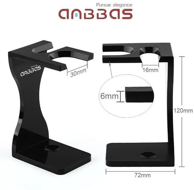 Alt view image 5 of 7 - Anbbas Black Badger Hair Shaving Brush Resin Handle and Acrylic Thicken Shaving Stand,Stainless Steel Shaving Bowl and Goat Milk Soap 4in1 Gift Set for Men Wet Shave