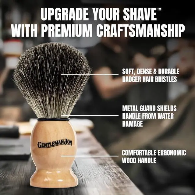 Alt view image 6 of 7 - Straight Razor Shaving Kit | Vintage Wet Shave Grooming Set for Men - Includes: Straight Edge Razor, Hair Shaving Brush, Alum Block, Shave Soap, Bowl & Double Edge Razor Blades