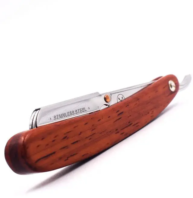 Alt view image 5 of 6 - Parker SRRW Professional Shavette Razor - Rosewood Handle, Stainless Steel Arm & Clip Lock System for Secure Blade Fit, 5 Blades Included