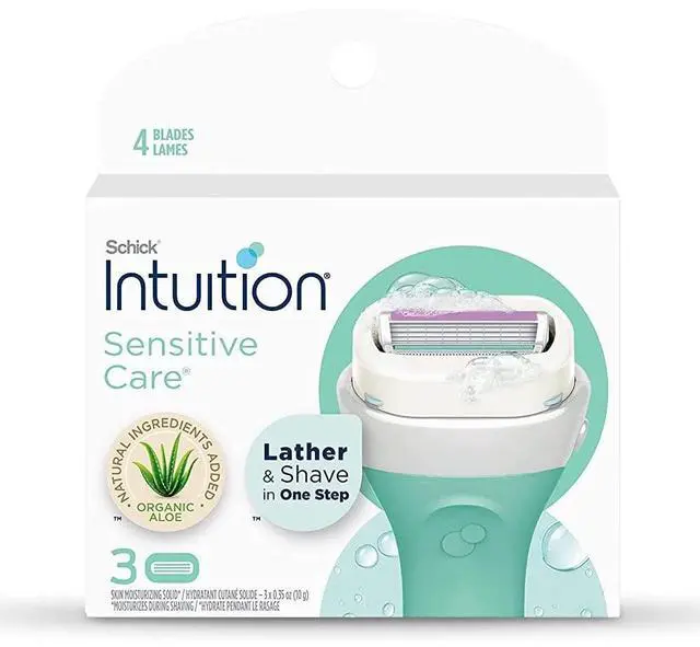 Alt view image 2 of 6 - Schick Intuition Sensitive(Aloe) Renewing Moisture Women Razor Refill Cartridges, 12 count(4Pack), New Version 2022
