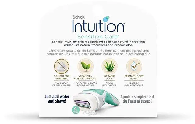 Alt view image 3 of 6 - Schick Intuition Sensitive(Aloe) Renewing Moisture Women Razor Refill Cartridges, 12 count(4Pack), New Version 2022