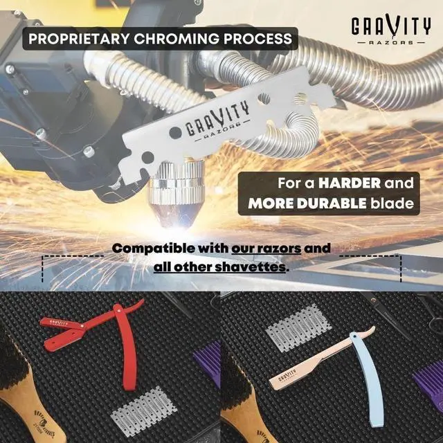 Alt view image 3 of 7 - Premium Single Edge Razor Blades - Swedish Steel Razor Blades for Safety Razors and Straight Edge Razors, by GRAVITY RAZORS (100 Count, 3-Pack)