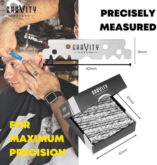 Alt view image 6 of 7 - Premium Single Edge Razor Blades - Swedish Steel Razor Blades for Safety Razors and Straight Edge Razors, by GRAVITY RAZORS (100 Count, 3-Pack)