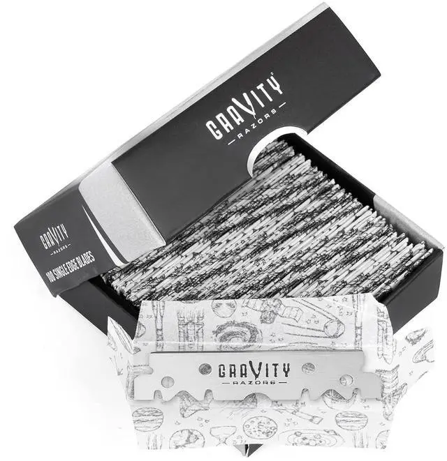 Alt view image 7 of 7 - Premium Single Edge Razor Blades - Swedish Steel Razor Blades for Safety Razors and Straight Edge Razors, by GRAVITY RAZORS (100 Count, 3-Pack)