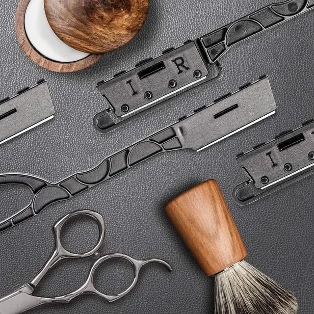 Alt view image 3 of 7 - Professional Straight Razors for Men - 100 pcs. Disposable Straight Edge Razors with Stainless Steel Blade and Guard - Essential Barber Accessories for Close Shaving and Grooming by Better Barber