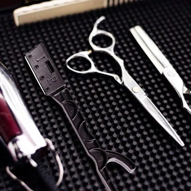 Alt view image 5 of 7 - Professional Straight Razors for Men - 100 pcs. Disposable Straight Edge Razors with Stainless Steel Blade and Guard - Essential Barber Accessories for Close Shaving and Grooming by Better Barber
