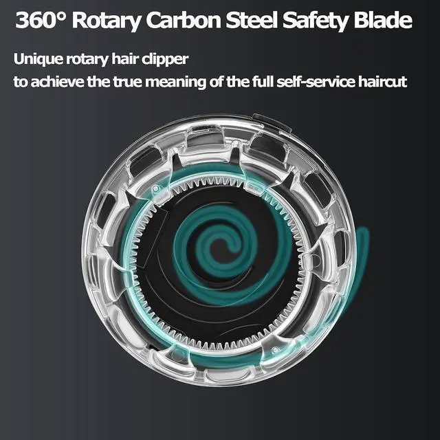 Alt view image 5 of 7 - KEMEI Professional Hair Clippers for Men, Automatic Circular Hair Trimmer, Cordless Self-Haircut Kit with LED Display, KM-887 Silvery