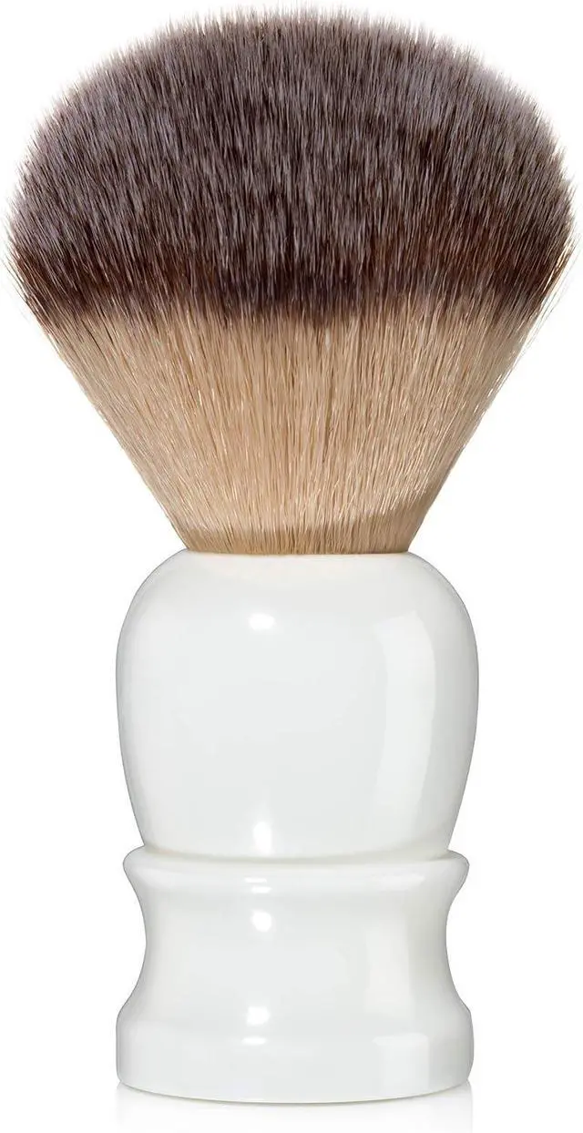 Main image of Mr. Fine Better Than Badger Shaving Brush, Ultra-Soft Synthetic Angel Hair Bristles for Mens Wet Shaving, Easy Lather & Smooth Glide, Ergonomic Handle, White