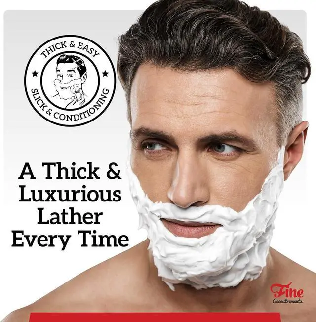 Alt view image 4 of 6 - Mr. Fine Better Than Badger Shaving Brush, Ultra-Soft Synthetic Angel Hair Bristles for Mens Wet Shaving, Easy Lather & Smooth Glide, Ergonomic Handle, White