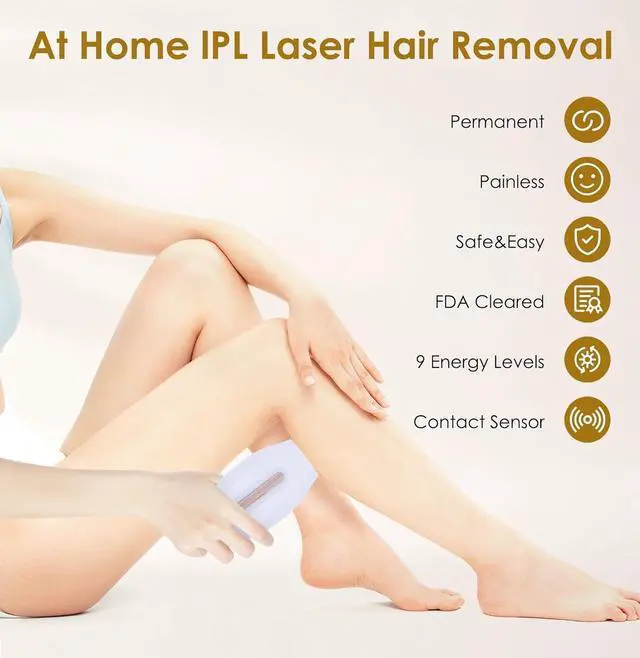 Alt view image 3 of 7 - Laser Hair Removal Device Home Use IPL Laser Beauty Device Laser Hair Removal for Women and Men Hair Remover with Painless Permanent for Whole Body,Facial Lip Bikini Line Armpit Back Leg Arm